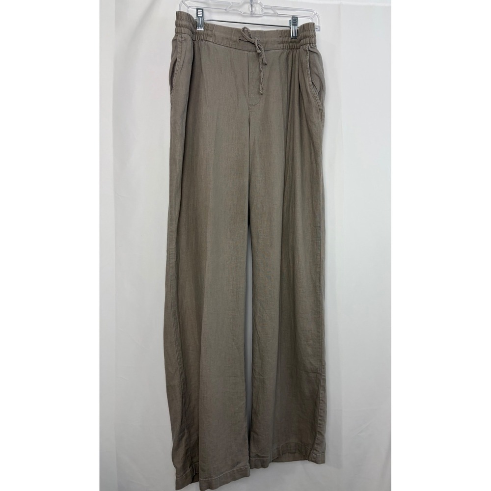 Old Navy Wide Leg Drawstring Pants in Taupe